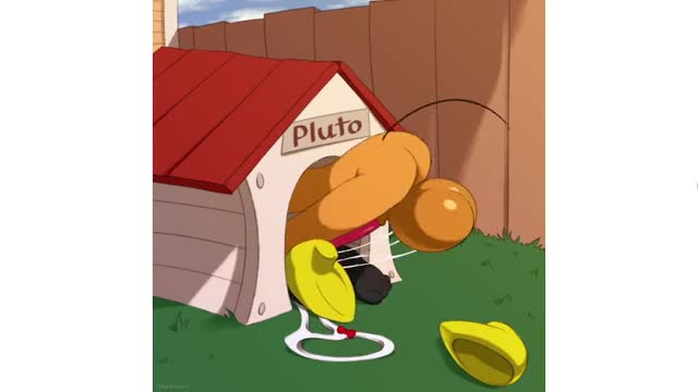 Minnie and pluto love afair