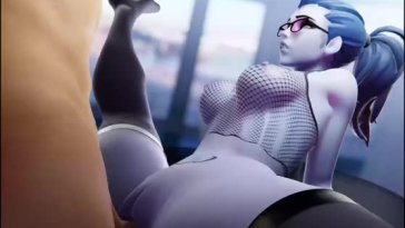 Office Slut Widowmaker Fucked On the Table