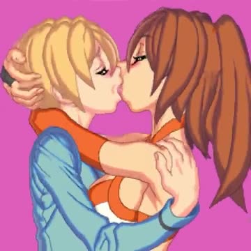 Pridot and Klintz kissing