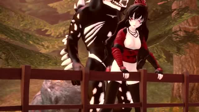 Raven fucked by beowolf