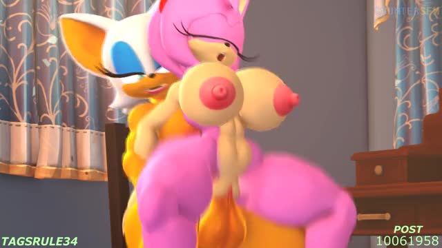 Rouge The Bat SONIC hentai 3d compilation #3