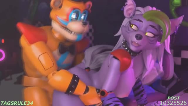 Roxanne Wolf (FNAF) hentai 3d compilation #4
