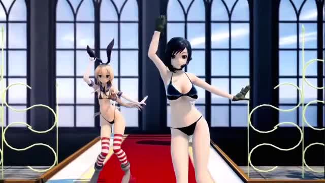 Shimakaze & RWBY – Burenai Ai De [MMD R15] SerahMMD
