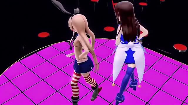Shimakaze, Sora & Girls – Sweet Devil [MMD R15] RubyMMD