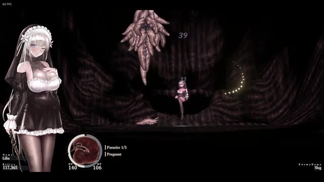 Sinisistar 2 – Lilia gives birth to Abomination Broodling.