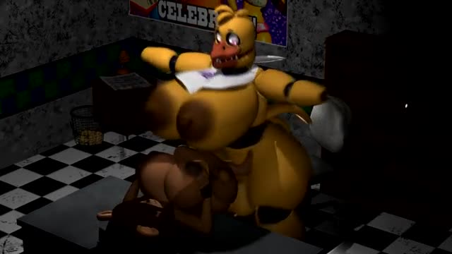 Withered Chica gets paizuri