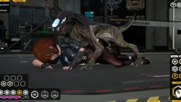 Alet red hair with alien dog