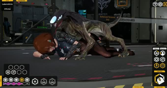 Alet red hair with alien dog