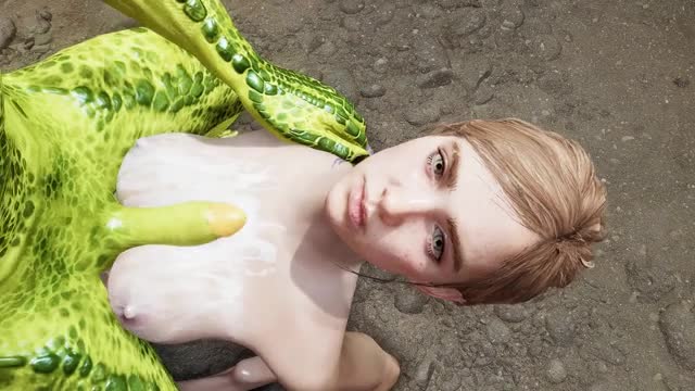 Argonian Mage fucks Ellies titties