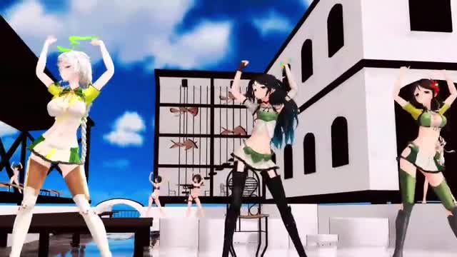 Fleet Girls & Shimakaze – Shake It [MMD R15] Rawfodog