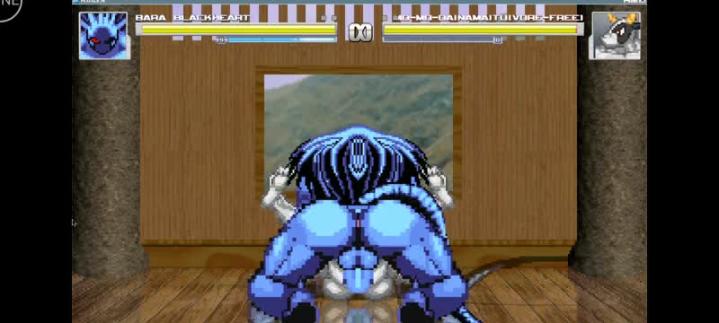 (MUGEN) Black Heart’s Devilish Big Cock stretches mo mo danimaru