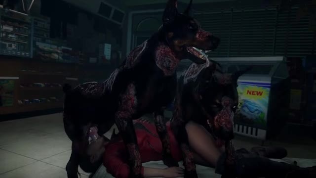 (Remake)-Claire Redfield X Z-Dogs (Fully Clothed)-[DarktronickSFM]