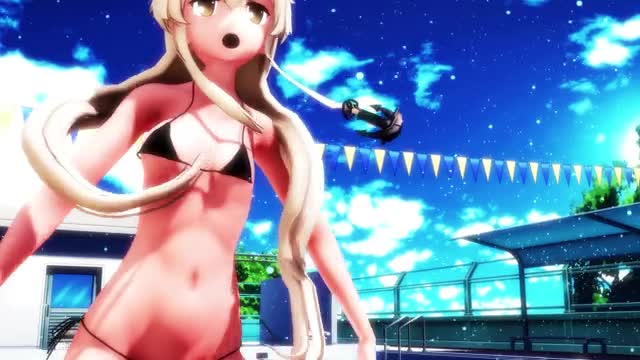 Shimakaze – 1, 2 Fanclub [MMD R15] Gib