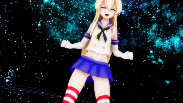 Shimakaze – Disco Drop Dance [MMD R15] Manynight