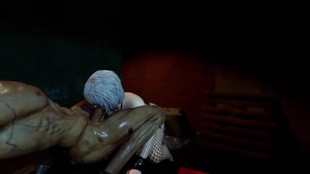 Thick milf 2B became goth prostitute and serves BBC on dirty street