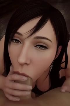 Tifa Blowjob Closeup w/ SFX