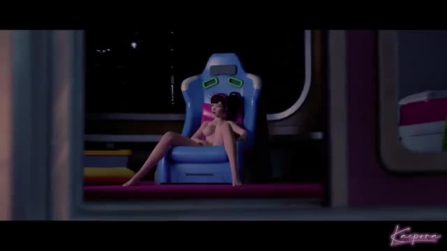 D.va masturbates & Widowmaker fuck