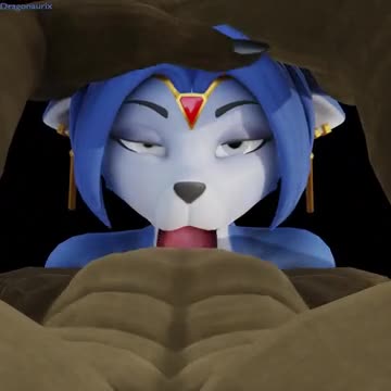 Krystal get rough BJ by lizard