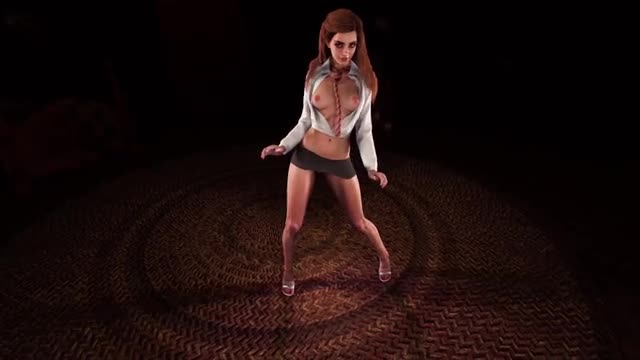 Randy toned Germione Granger dancing without panties in Gryffindor dorm