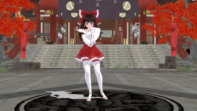 Reimu (and Hong Meiling) Tokio Funka (MMD)