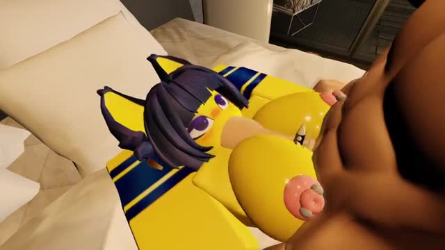 Ankha gets fucked by a big cock in Roblox