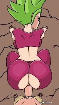 Kefla takes backshots from Master Roshi