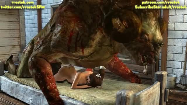 Mai Shiranui Impaled by a huge Ram Monster (Naked Version)