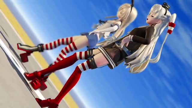 Shimakaze & Amatsukaze – Love Me If You Can [MMD R15] Gosenchin