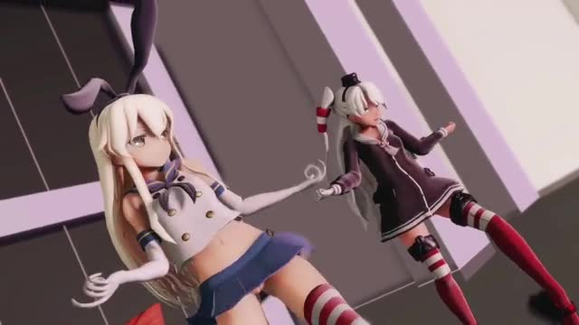 Shimakaze & Amatsukaze – Love Me If You Can [MMD R18] 000MMD