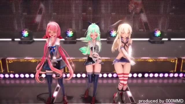 Shimakaze, Yamakaze & Kawakaze – Gee [MMD R18] 000MMD