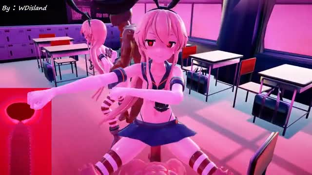 Shimakaze x7 – Girls POV Riding [MMD R18] WDisland