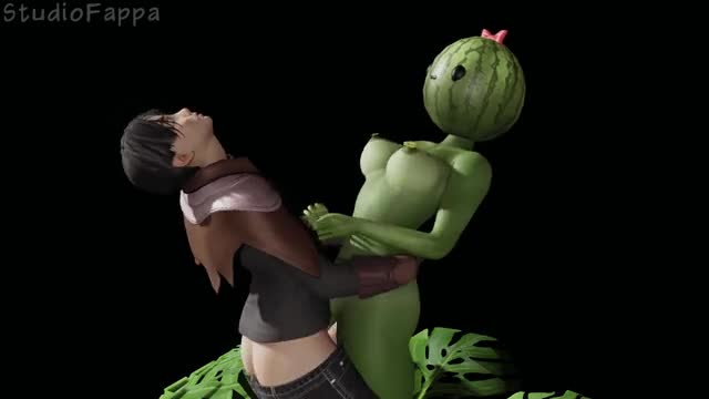 Standing Fun with Watermelon Girl