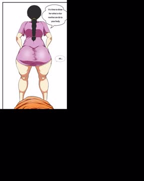 Videl helps Pan calm dowm