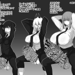 syoya darkness devil chainsaw man gun devil chainsaw man higashiyama kobeni makima chainsaw man power chainsaw man reze chainsaw man chainsaw man absurdres highres tagme translation request 4futa ahegao arms behind head