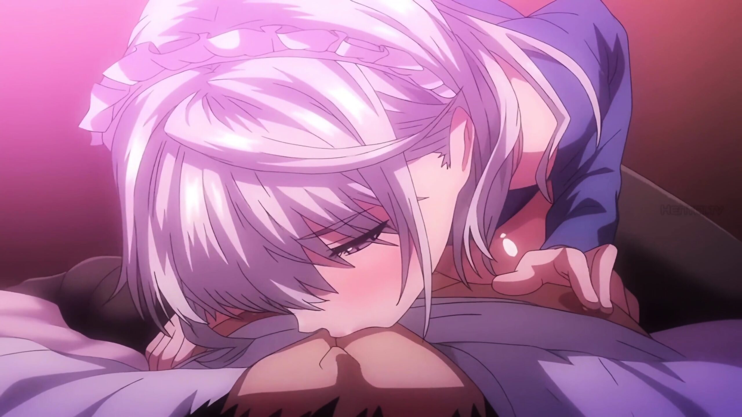 Purple hair maid hentai
