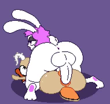 Bunny futanari girl gets a Huge CumLoad