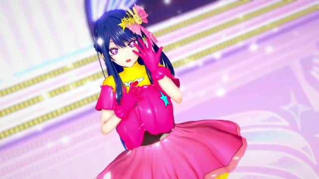 Hoshino Ai Pink Cat Dance