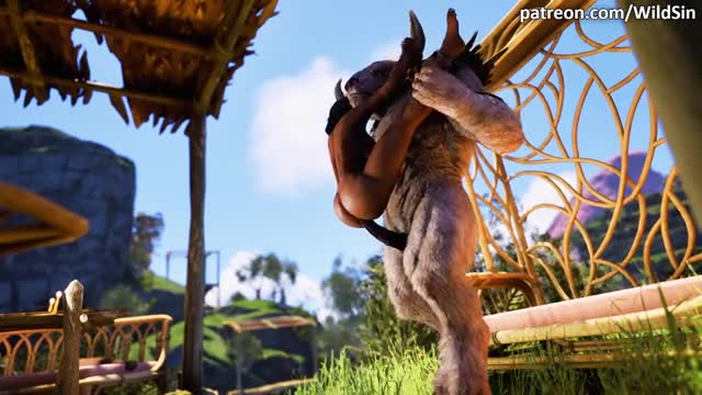Furry Minotaur monster fucks cute Dark Elf pussy and ass