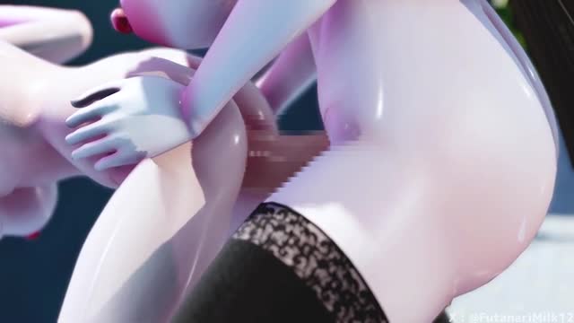 Futanari girl fills a wall ass GONE WRONG