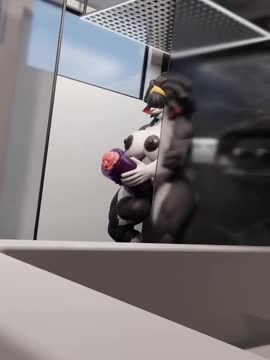 Goat futa masturbation in the bathroom
