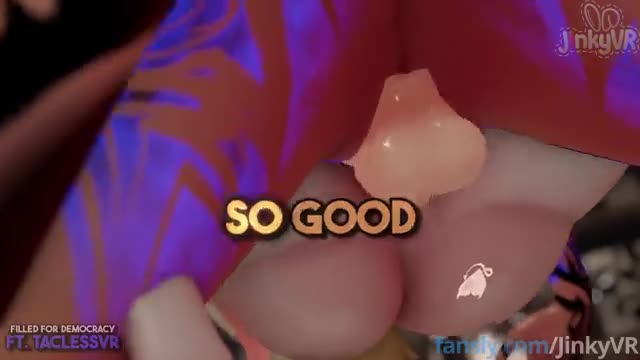 [JinkyVR] Getting CREAMPIED by @taclessvr in a mating press position