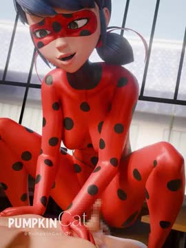 Ladybug meets a fan