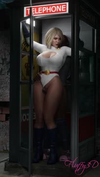 Power Girl Thighjob [Angle 1] [Fluffy3D]