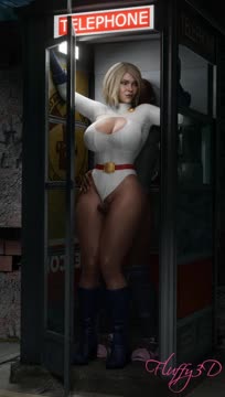Power Girl Thighjob [Full] [Fluffy3D]
