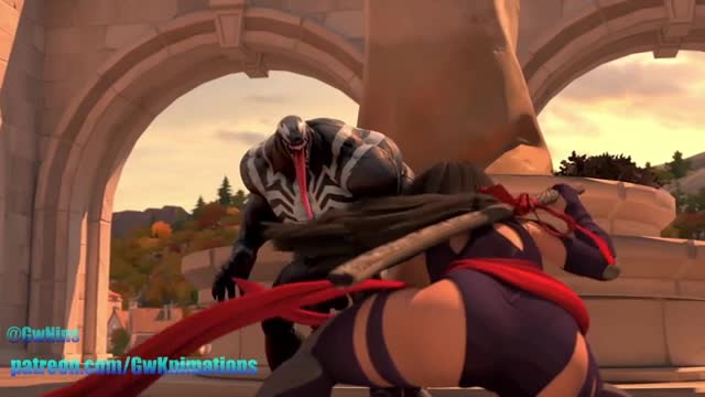 Psylocke surrender againts Venom  [Gwknimations]