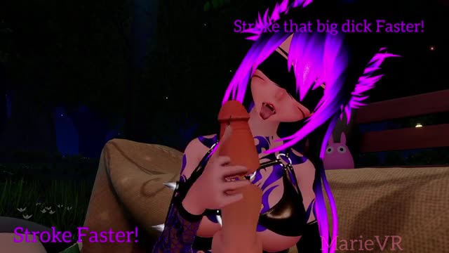 Purple Blindfolded Handjob[JOI]