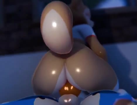 Shiba furry ridding a knoted penis
