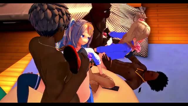 Shirakawa Runa x Kedarui Aashii gangbang