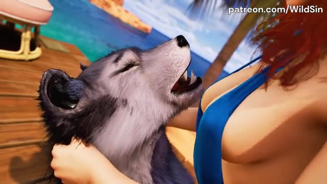 Werewolf and Elf fucks on the beach