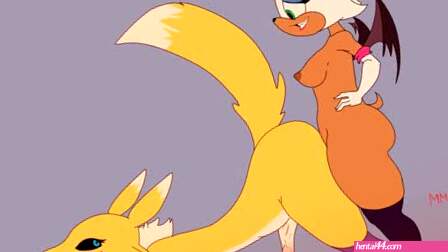 Phunkumm – Rouge the Bat Futa x Futa Renamon Alt Loop (Sounded) [Sonic x Digimon NSFW